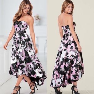 Strapless Hi/Low Dress- SHIPS NEXT DAY!!